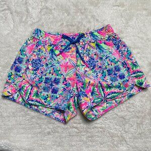 Lilly Pulitzer #29522 Women's Pink Blue Run Around Shorts Floral Size XS